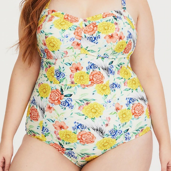 torrid Other - Torrid Floral Sweetheart One-Piece Swimsuit